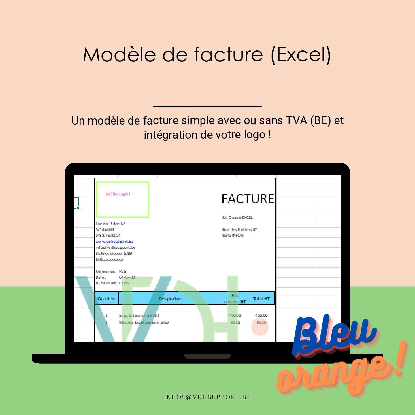 Modèle Excel de facture No. 1