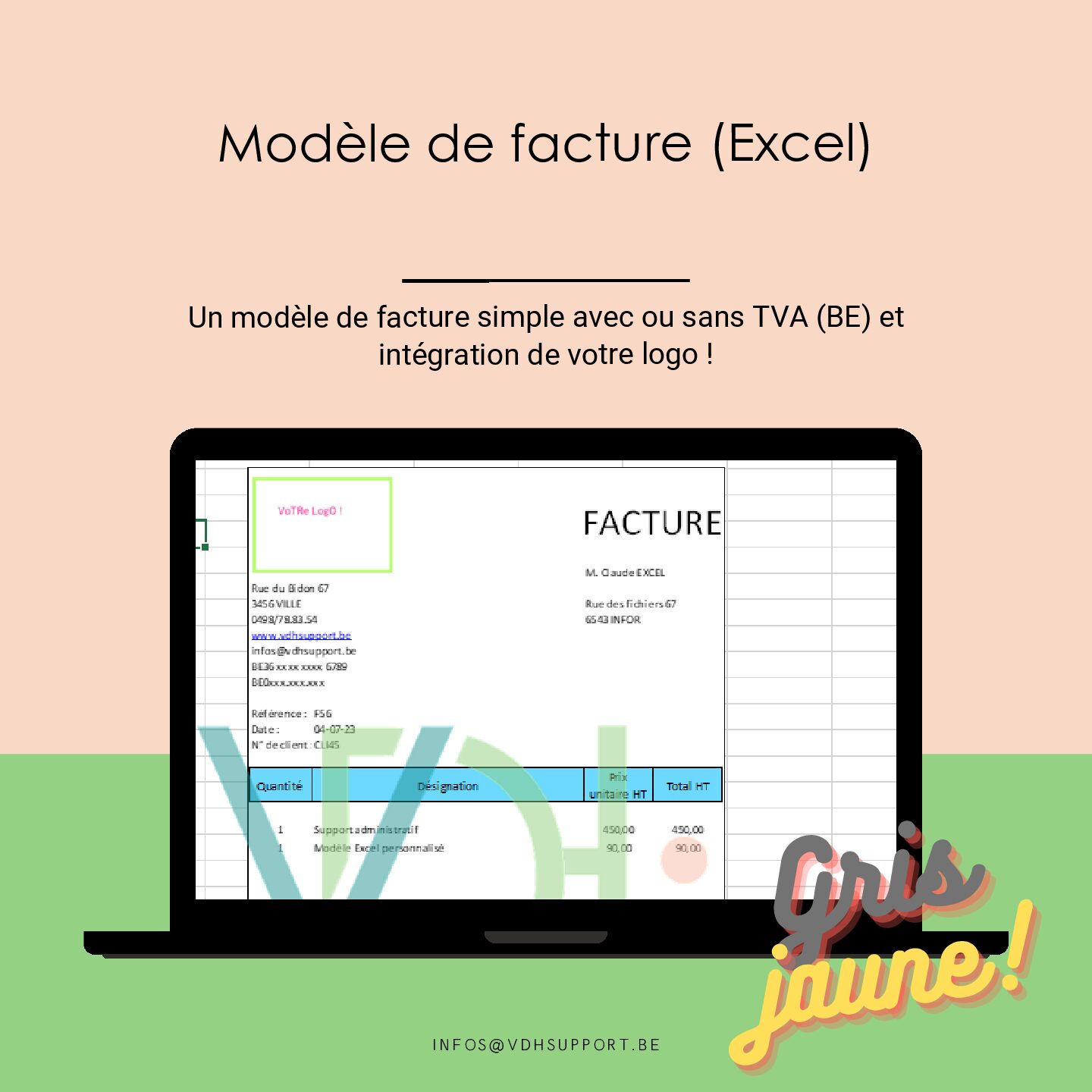 Modèle Excel de facture No. 2